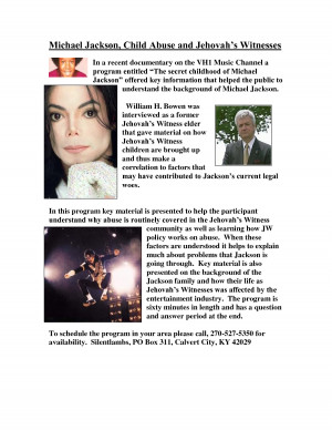 Michael Jackson, Child Abuse and Jehovahâ€™s Witnesses