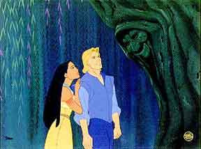... willow they go to grandmother willow and pocahontas tells john smith