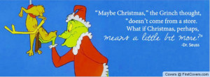 Dr. Seuss How The Grinch Stole Christmas Profile Facebook Covers