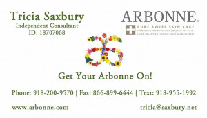 business card 01 flat by Tricia Saxbury - Arbonne Independent ...