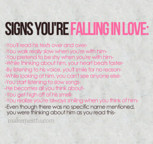 Signs Of Falling In Love Quotes