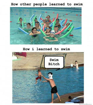 How other people learned to swim vs how I learned to swim