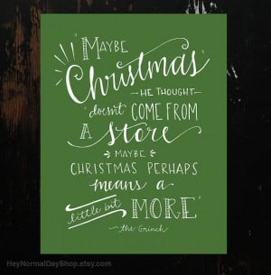 The Grinch Quote HandLettering Print by HeyNormalDayShop on Etsy, $10 ...