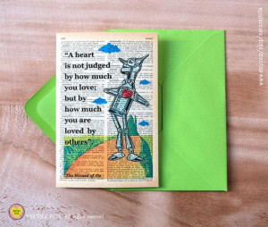 Tin Man The Wizard of Oz quote dictionary card by naturapicta, $4.50 ...