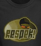 ali g respek t shirt this dark tee features the ali g quote respek the ...