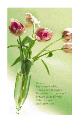 printable card: Healing Thoughts greeting card