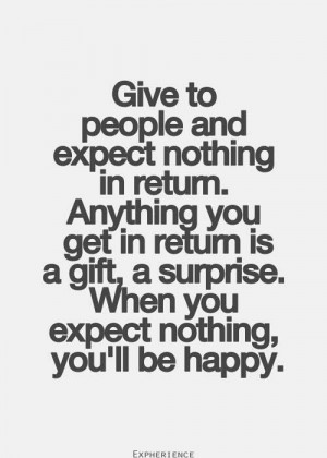 Expect nothing