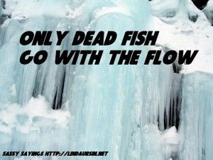 Only dead fish... - Sassy Sayings #quotes #sassysayings