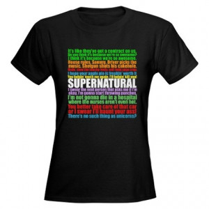 Supernatural Quotes Women's Dark T-Shirt