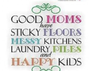 Messy Kitchens Laundry Piles and HAPPY KIds Custom Embroidered Kitchen ...