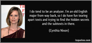 an analyzer. I'm an old English major from way back, so I do have fun ...