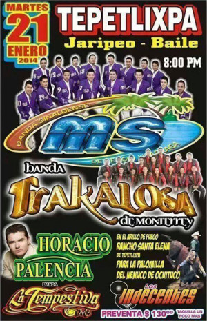 Banda MS y La Trakalosa en Tepetlixpa, Estado de México