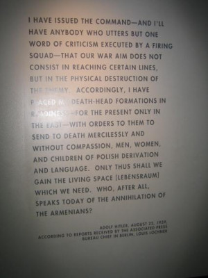 Fake Quote of Hitler in the Holocaust Museum