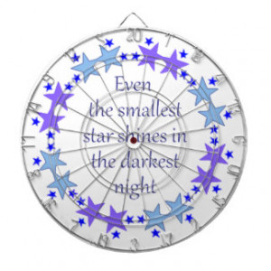 Smallest Star Inspirational Encouraging Quote Dartboard