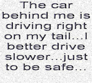 Slowing down....just to be safe:)