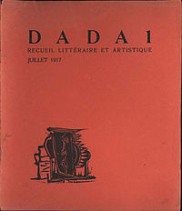 ... first edition of the publication Dada by Tristan Tzara ; Zurich , 1917