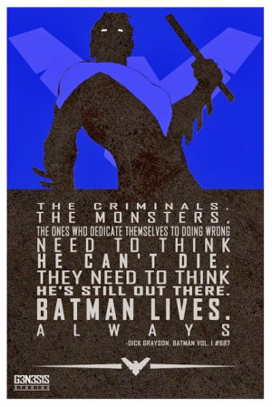 Night Wing quote poster from g3n3s1s studios