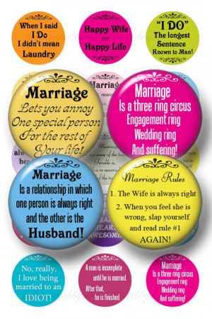 MARRIAGE Bottle Cap Images FUNNY SARCASTIC Sayings Digital Collage ...