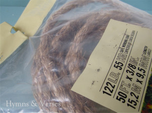 To start, wrap the rope five times around your hand. Leave about a six ...