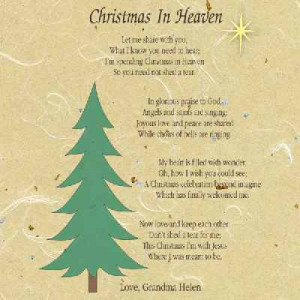 First Christmas in Heaven Poem Printable