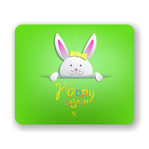 Happy Easter Bunny Mouse Pad 9.25