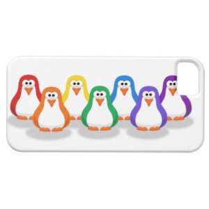 Rainbow Penguins iPhone Case iPhone 5 Cases