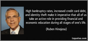 High bankruptcy rates, increased credit card debt, and identity theft ...