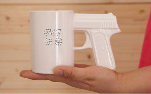 Personalized Engraved Big Mouth Gun Mug / Pistol Cup