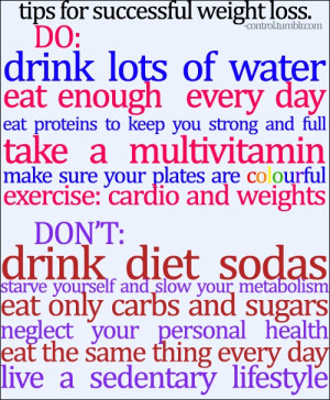 Tips for successful for weight loss