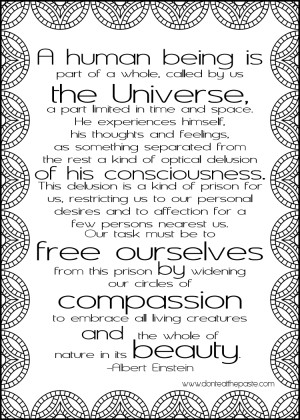 Circles of Compassion- printable Einstein quote