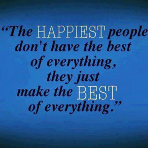 The happiest people...