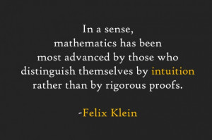 Klein quote on math