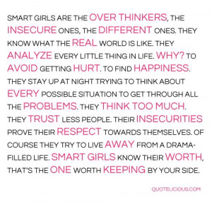 For all the smart girls! We're worth more than we think.