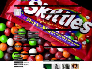 Skittles - Xray Black MySpace Layout Preview
