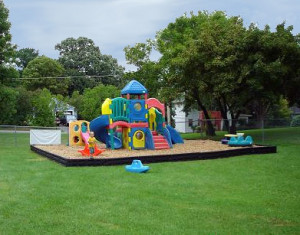 back yard play area