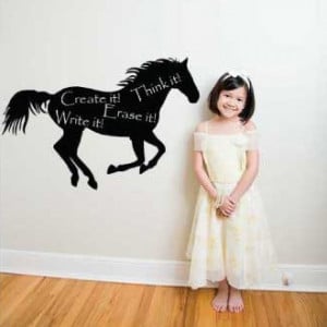 Chalkboard-Horse-LARGE-Vinyl-Wall-Decal-stickers-child-blackboard-wall ...
