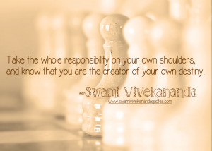 Vivekananda quotes about strength take responsibility