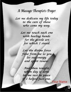 therapist massage quotes massage therapist prayer massage therapist ...