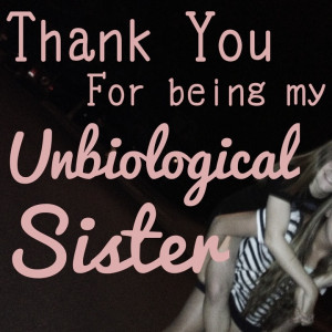 is for my sister from another mister. She always knows how to cheer ...