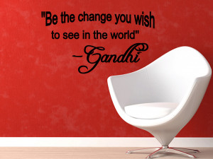 ... Gandhi Inspirational Motivational Wall Decal Wall Quote Vinyl Art