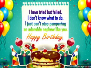 Sweet birthday quote for nephew from aunt or uncle