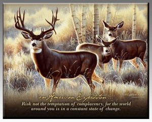 Mule Deer Inspirational Wildlife Wall Plaque