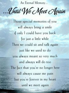 Until we meet again quotes family ocean water sad loss More