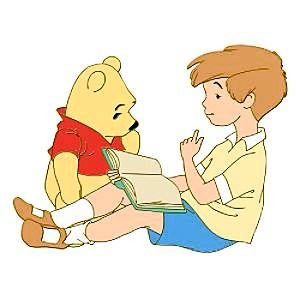... True > Pins > Christopher Robin reads to Winnie the Pooh jumbo pin