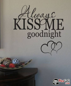 Good Night Kiss Quote