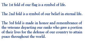 After Taps is played, the flag is carefully folded into the symbolic ...