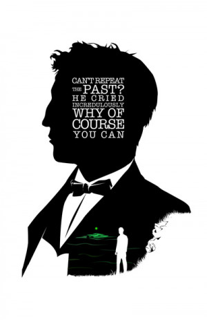 Jay Gatsby - Quote Silhouette Art Print