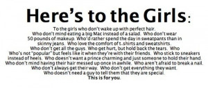 Here's to the girls. | Quotes I Love