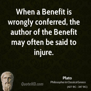 When a Benefit is wrongly conferred, the author of the Benefit may ...