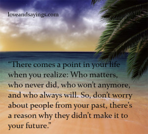 Don’t Worry About The People From The Past